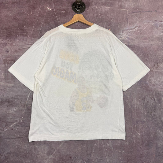 90s White Magic Johnson Shirt 3243