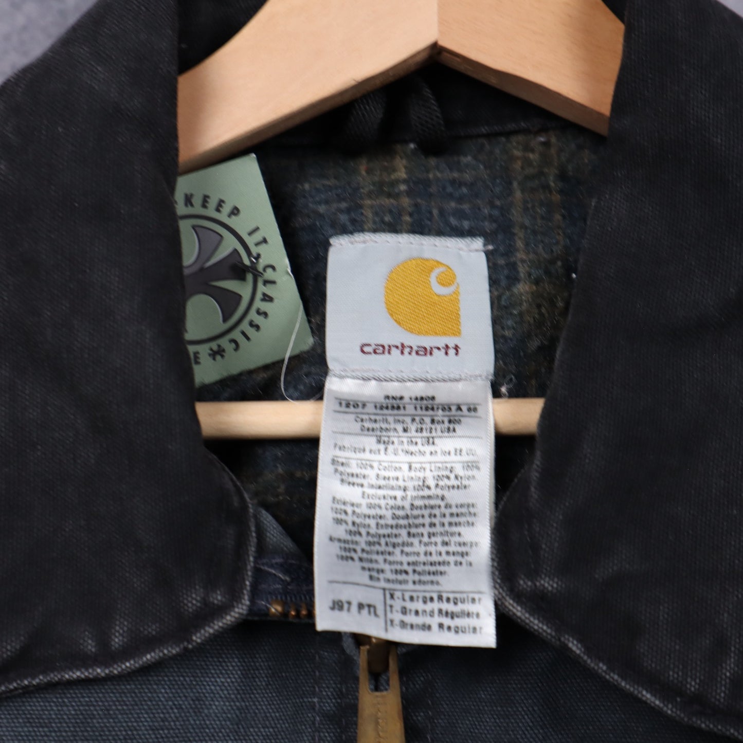 90s Grey J97 PTL Carhartt Detroit Jacket 4805