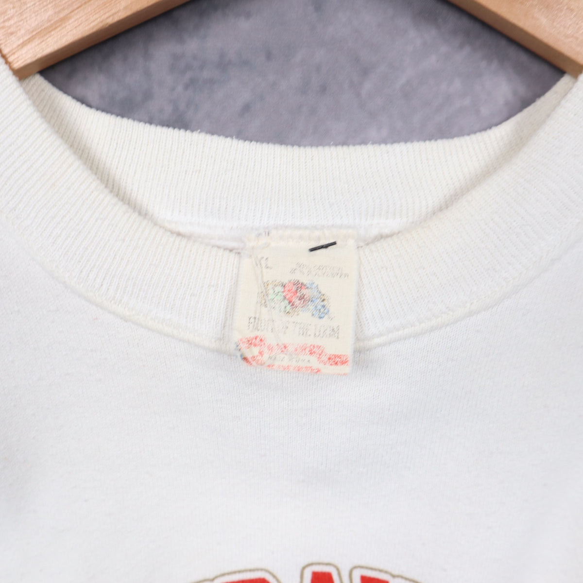 90s White San Francisco 49ers Helmet Crewneck Sweatshirt 6487