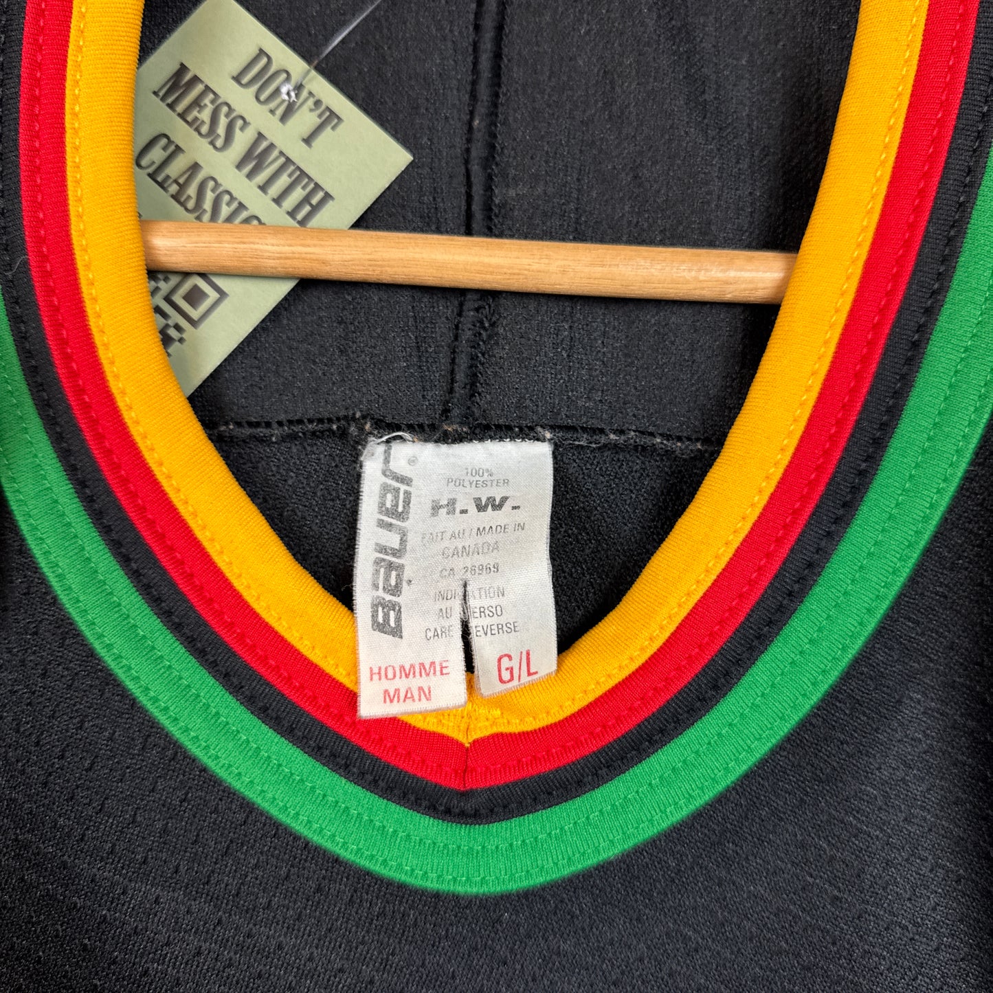 90s Black San Antonio Dragons Hockey Jersey 3400