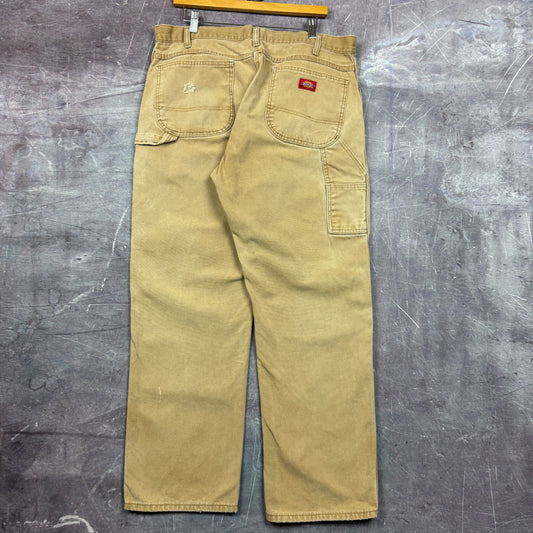 Early 00s Tan Brown Dickies Carpenter Work Pants 36x30.5 2147