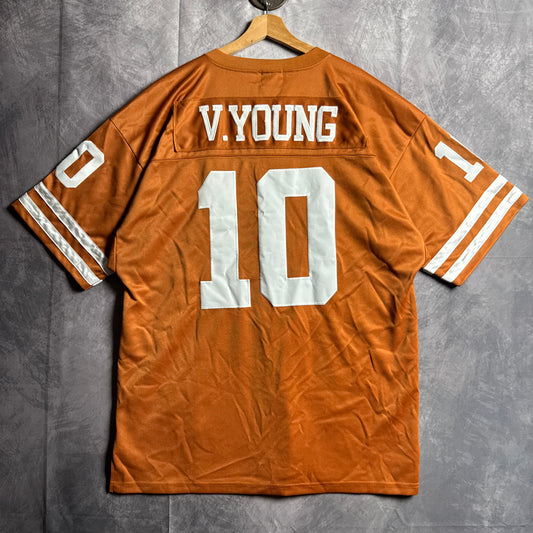 2005 Orange Texas Longhorns Vince Young #10 Rose Bowl Patch Jersey 4598