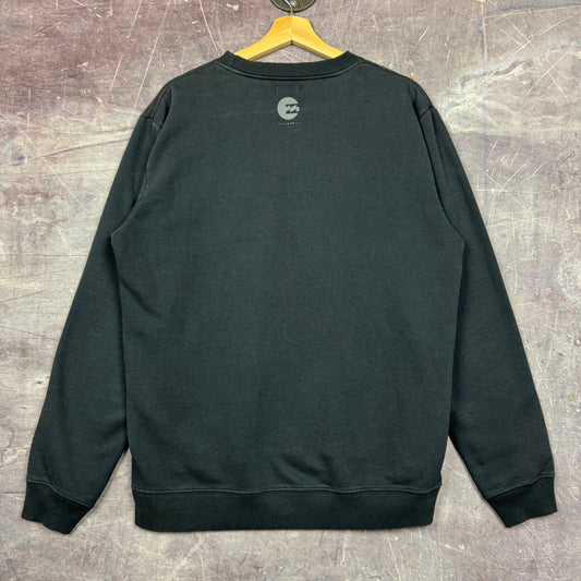 Early 00s Black Billabong Spellout Logo Graphic Crewneck Sweatshirt M 1735