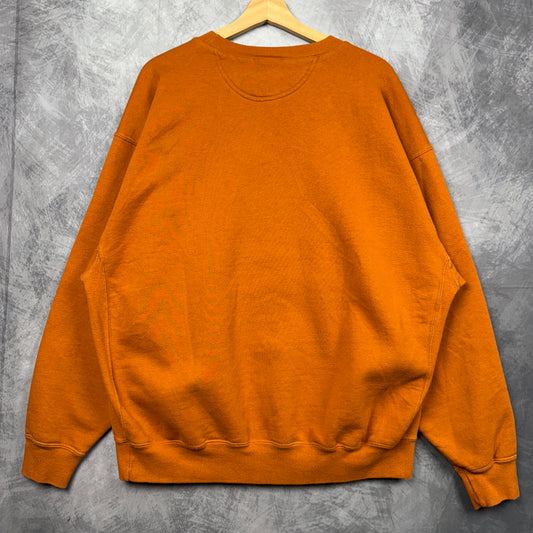 00s Orange Texas Longhorns Nike Cross Country Team Issue Crewneck Sweatshirt 4372
