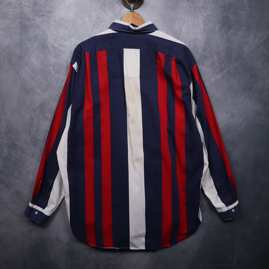 90s Ralph Lauren Blaire Vertical Striped Long Sleeve Button Up Shirt 4700