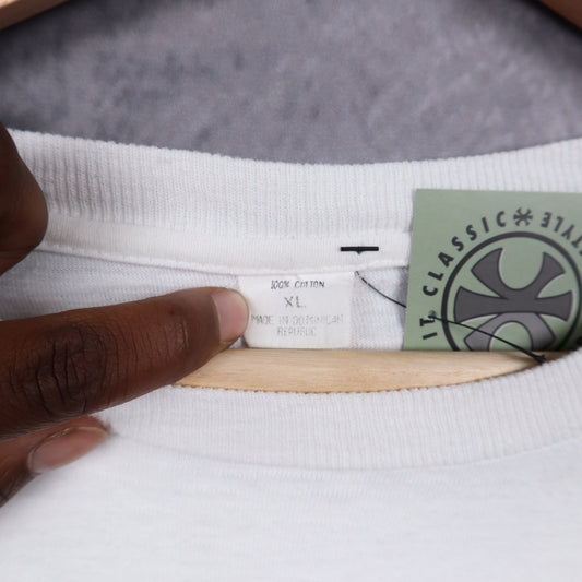 1993 White Super Bowl XXVII Bills vs Cowboys Shirt 6636