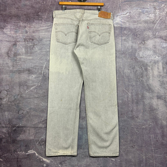 90s Gray Levi's 501 Denim Jeans 37x32 0796