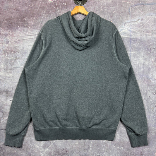 Early 00s Grey Nike Spellout Graphic Hoodie L 1753