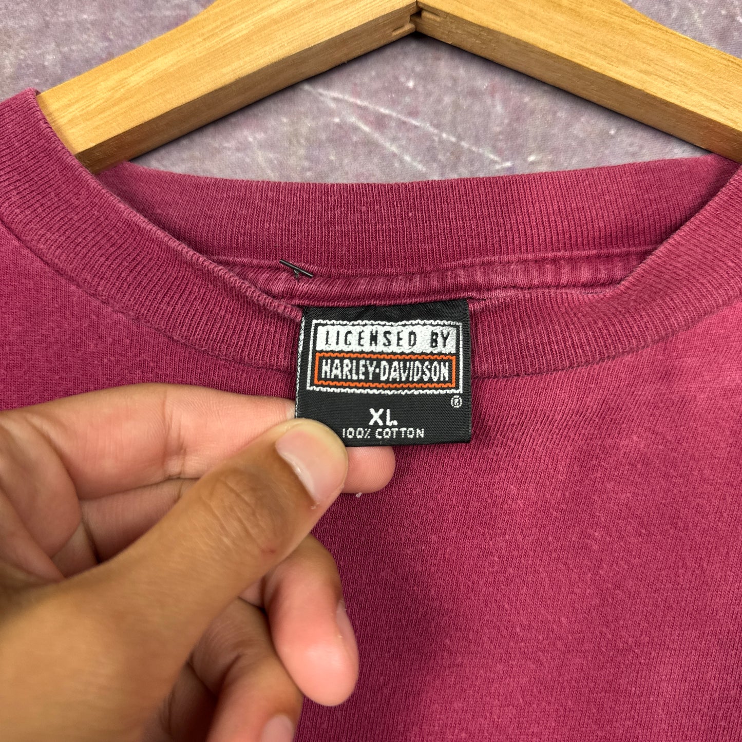 90s Red Harley Davidson Side Winder Shirt 3132