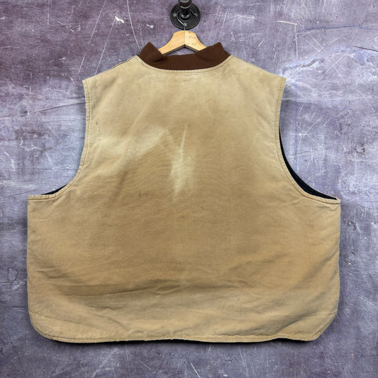 90s Tan Brown Carhartt Work Vest XXL 2314