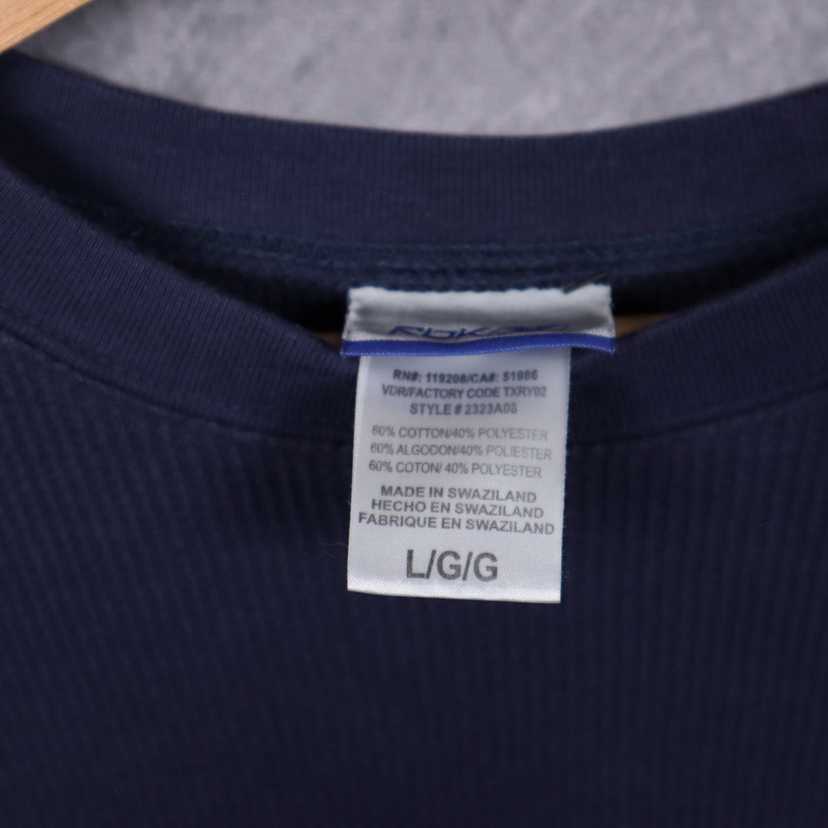 00s Navy Blue Dallas Cowboys Waffle Knit Long Sleeve Shirt 6624