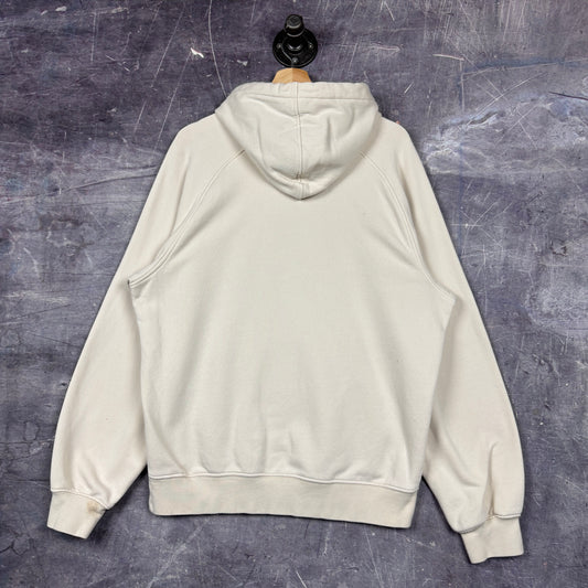 Early 00s Tan Nike Mini Swoosh Essential Logo Hoodie L 0014