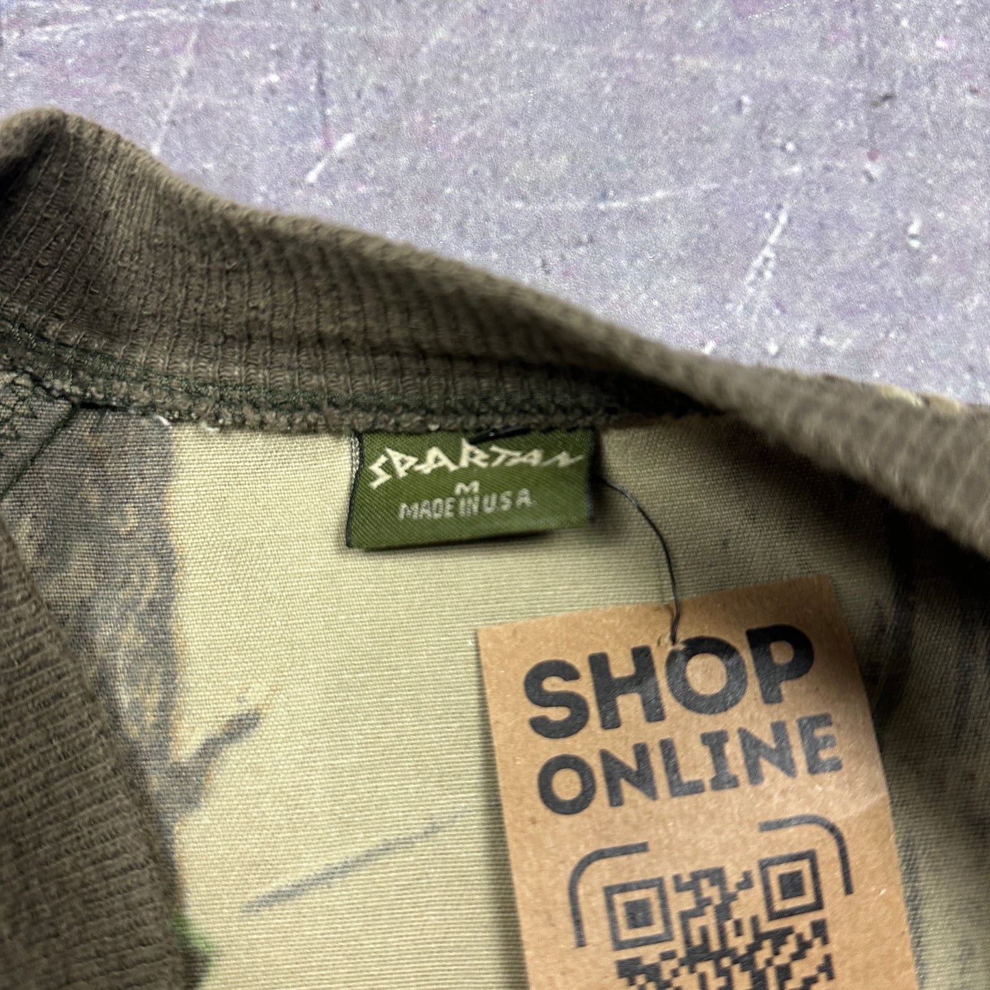 90s Spartan Real Tree Camo Lightweight Bomber Jacket Boxy L D06