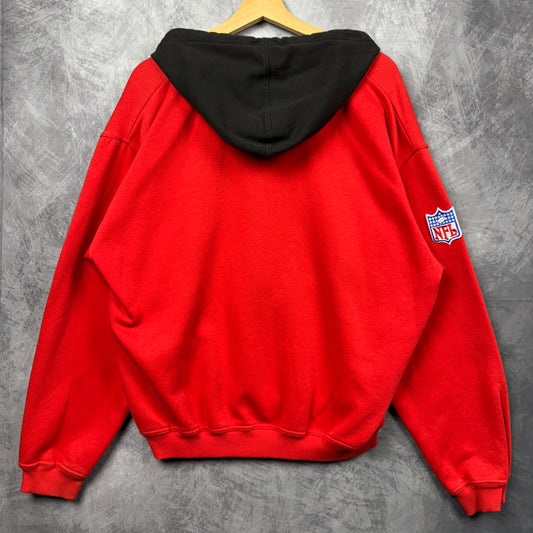 90s Red Kansas City Chiefs Apex Hoodie 4135
