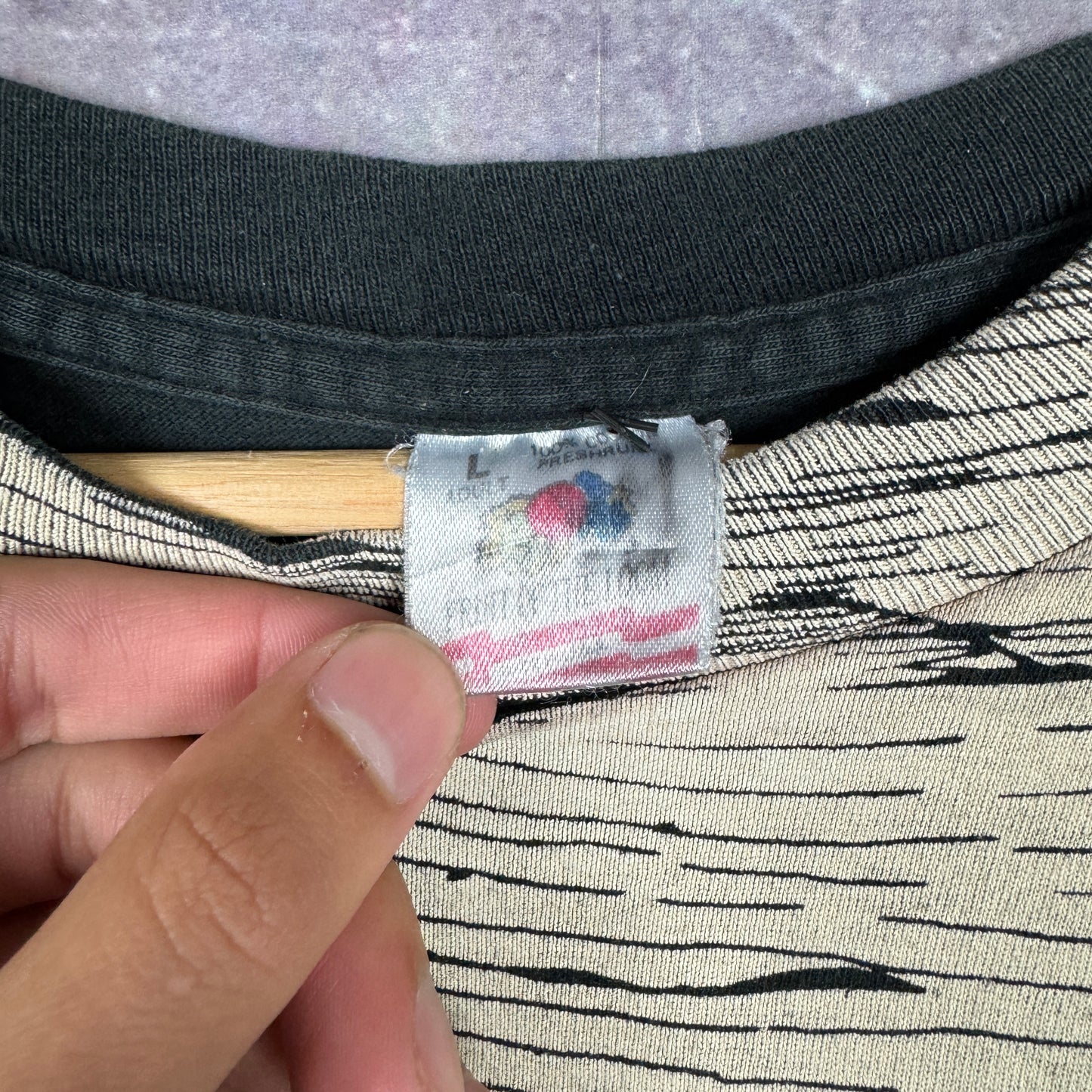 90s Black Albert Einstein All Over Print Graphic Shirt L 0854