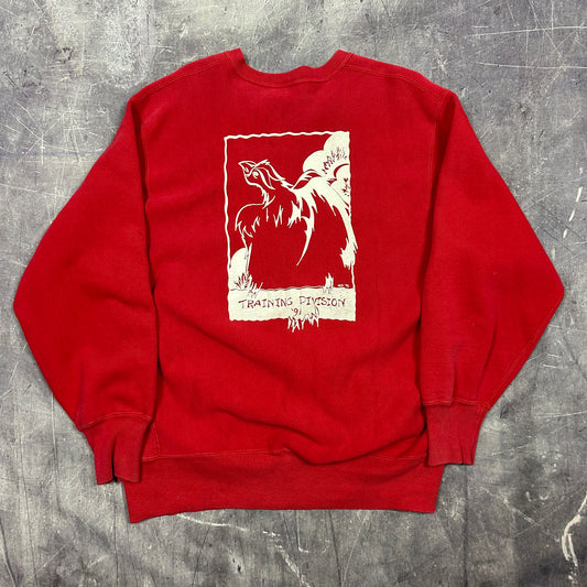 90s Red Harvard Community Health Plan Lee Cross Grain Reverse Weave Graphic Crewneck Sweasthirt XL AD46