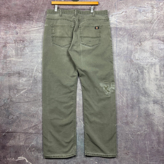 Early 00s Green Dickies Painter Carpenter Work Pants 37x30.5 2206