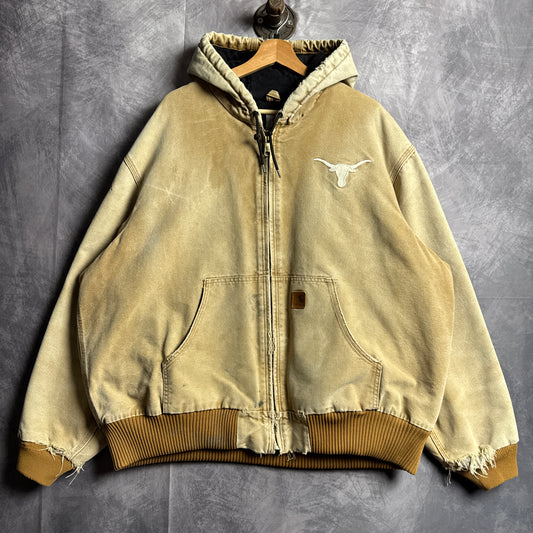 00s Tan Brown Texas Longhorns Carhartt Active Jacket 4449
