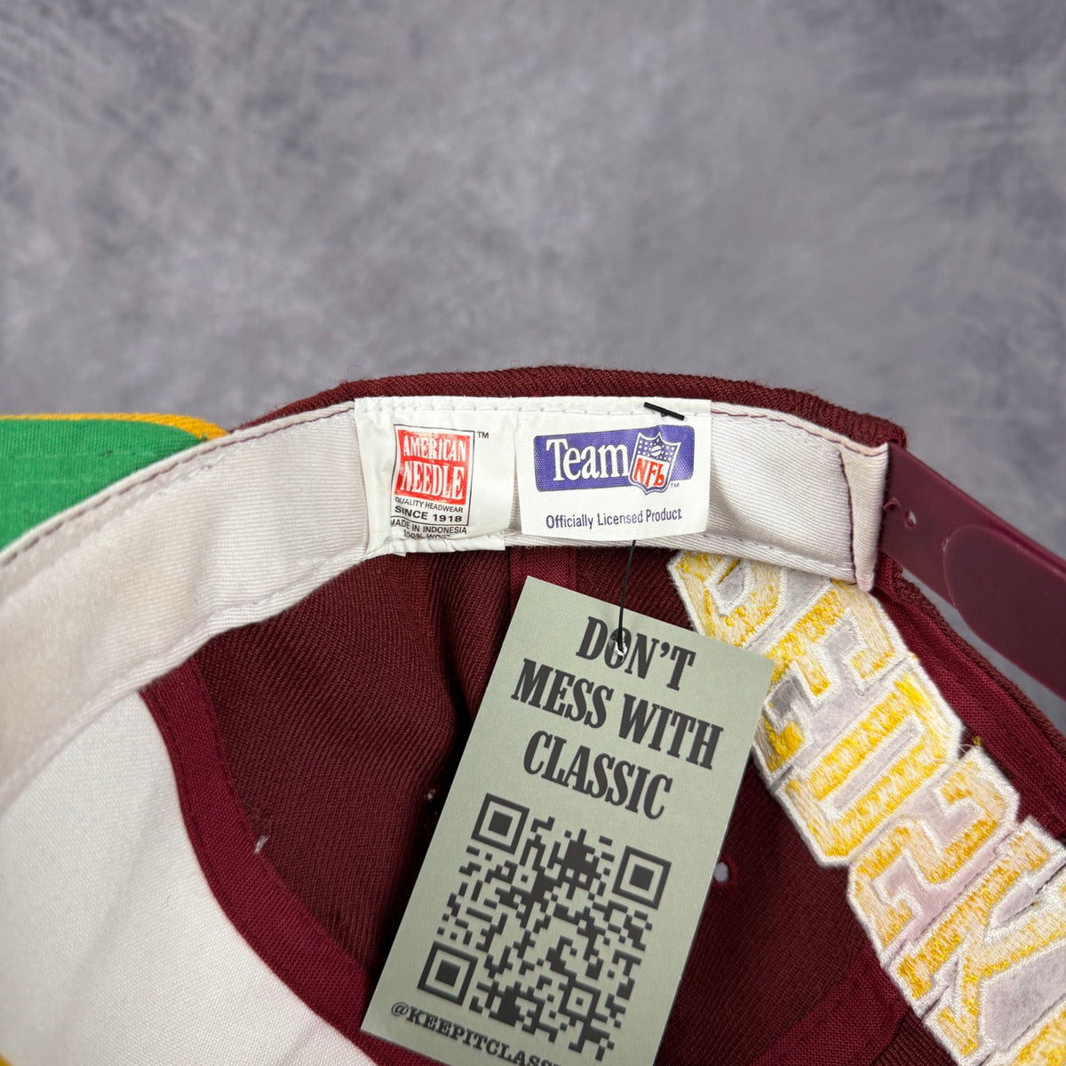 90s Red Washington Redskins Snapback Hat 6809
