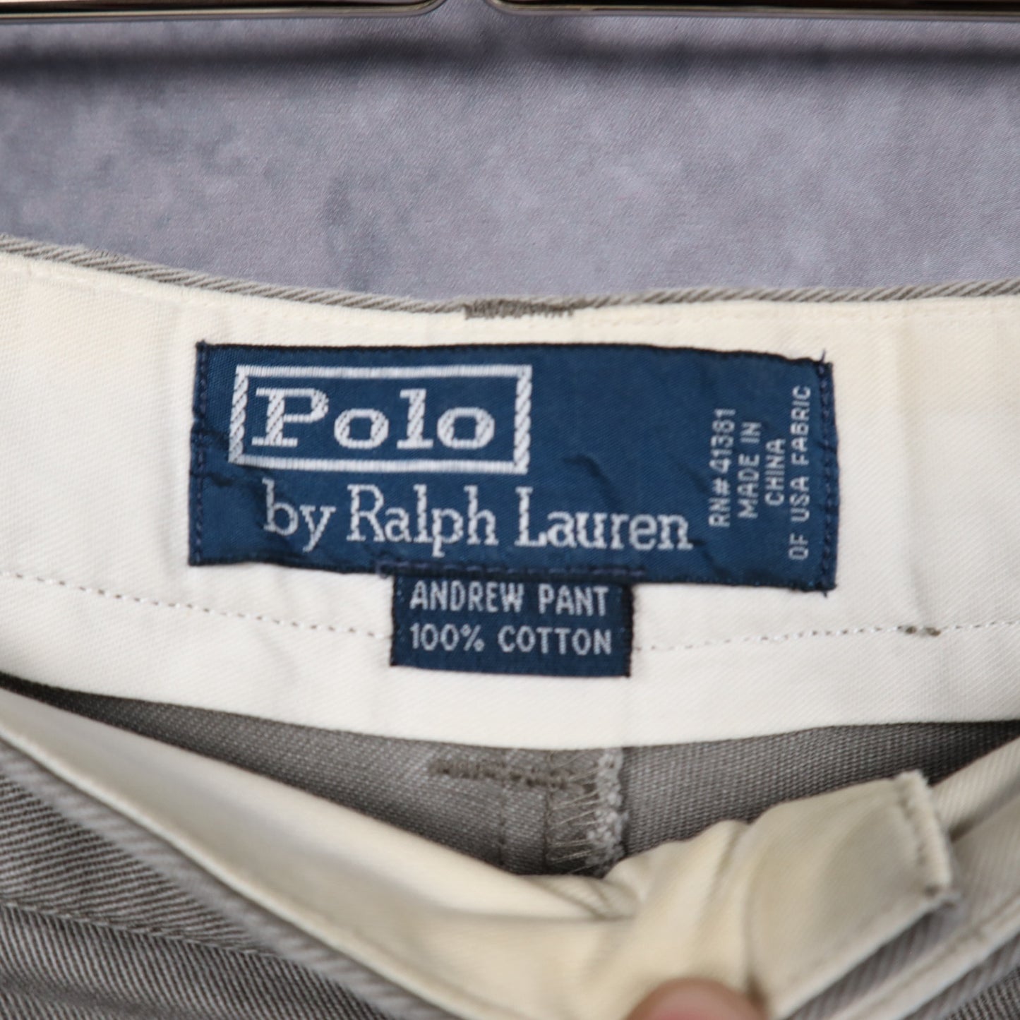 90s Grey Polo Ralph Lauren Andrew Pant Pleated Chinos 5188