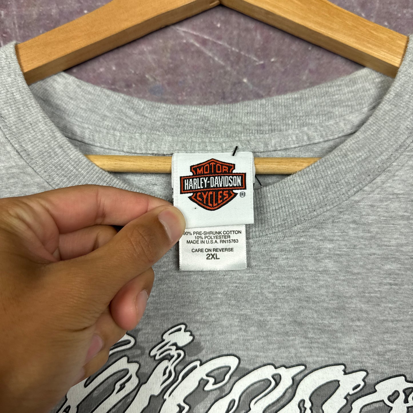 00s Grey Harley Davidson Shirt 3148