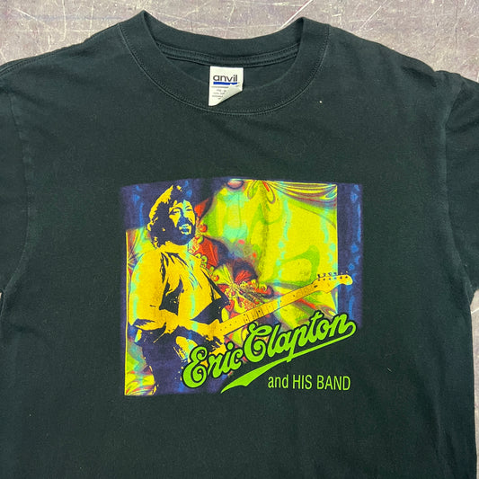 Early 00s Black Eric Clapton And His Band Graphic Shirt M AF17