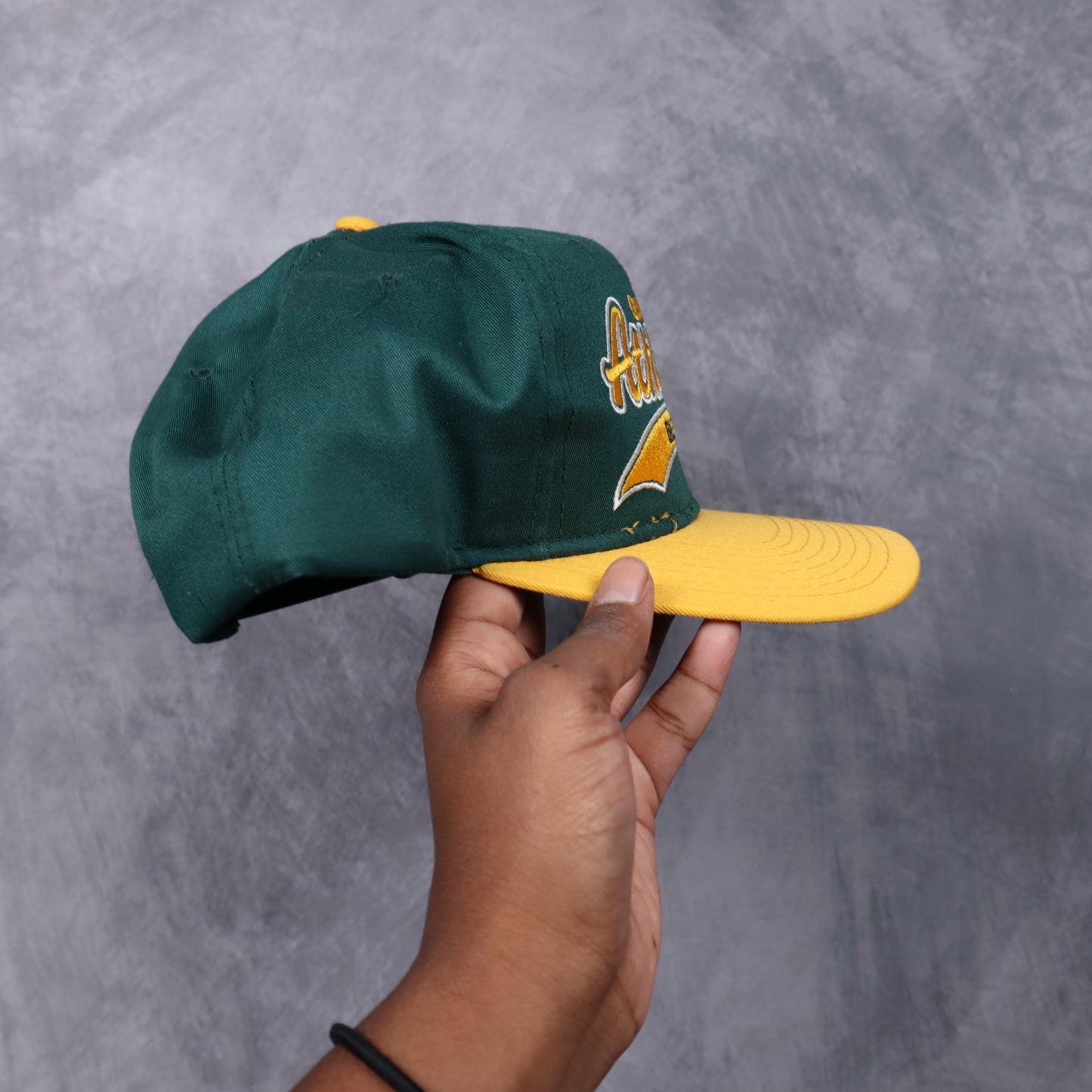 90s Green Oakland Athletics Starter Tailsweep Snapback Hat 5558