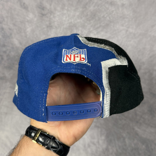 90s Blue Dallas Cowboys Apex One Snapback Hat 6862