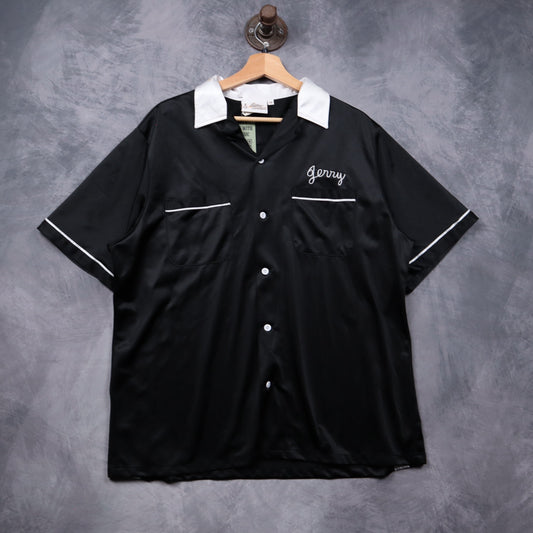 90s Black Grace and Frankie Jerry Bowling Shirt 5470