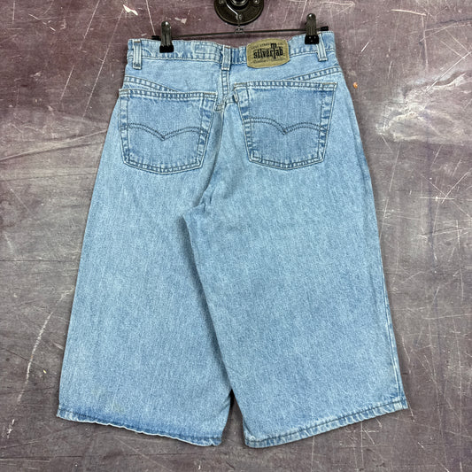 90s Light Wash Baggy Levi's Silver Tab Baggy Denim Shorts 27x15 2767