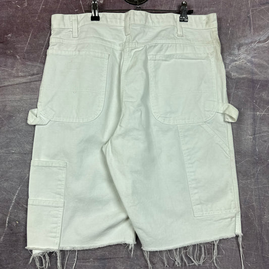 Early 00s White Dickies Painter Baggy Carpenter Work Shorts 35x11 AY18