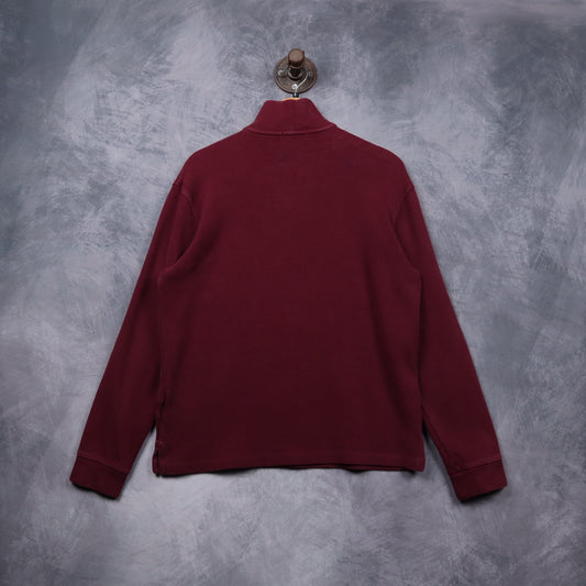 00s Red Polo Ralph Lauren Quarter Zip Sweater 5467