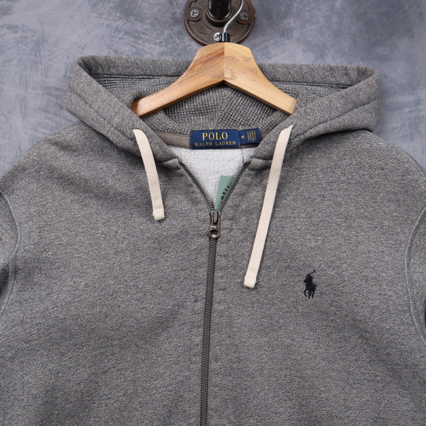 Early 00s Grey Polo Ralph Lauren Zip Up Hoodie 5492