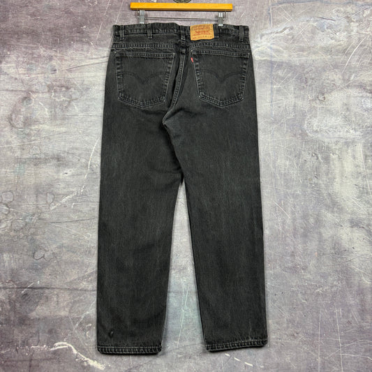 90s Black Levi's 505 Denim Jeans 37x29.5 0722