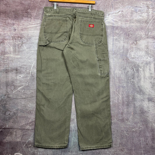 Early 00s Olive Green Dickies Carpenter Work Pants 36x29.5 2487