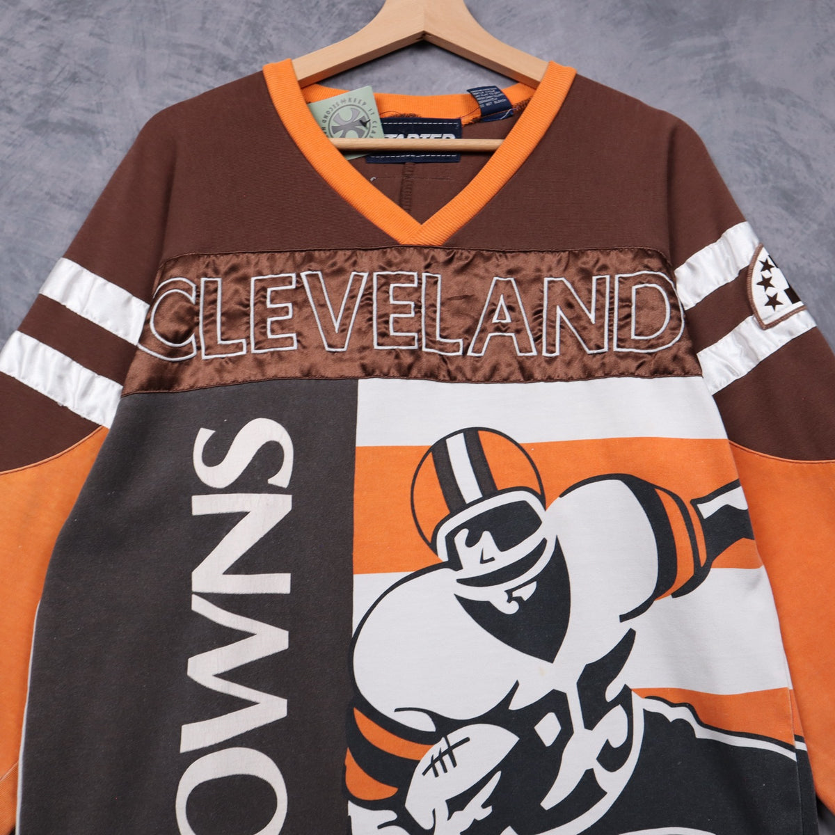 90s Brown Cleveland Browns Starter Jersey 6539