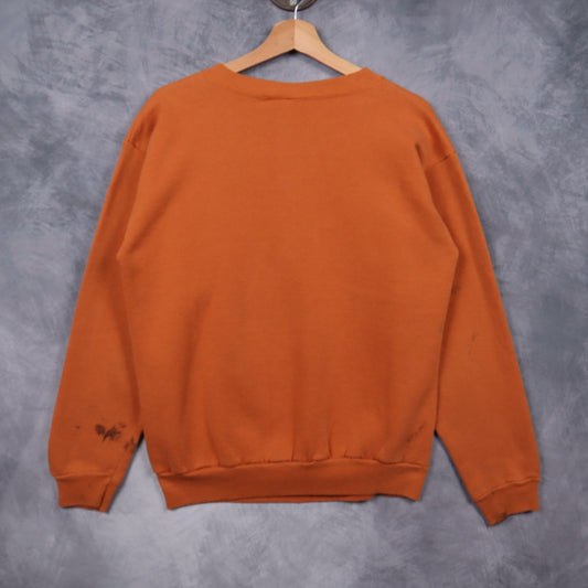 90s Orange University Of Texas Longhorns Crewneck Sweatshirt 5688