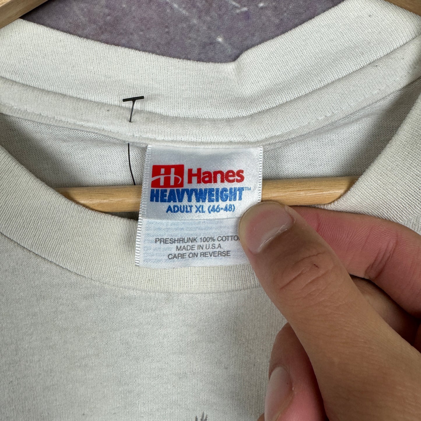 90s White Circle of Life Animals Human I Tees Earth Graphic Shirt XL 2553