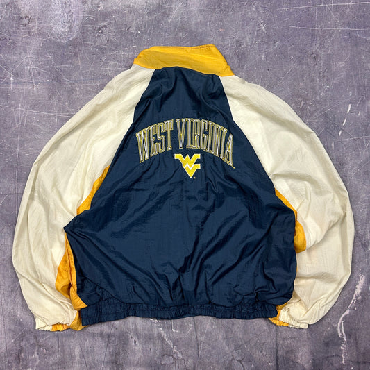 90s Logo 7 West Virginia Mountaineers Windbreaker A04