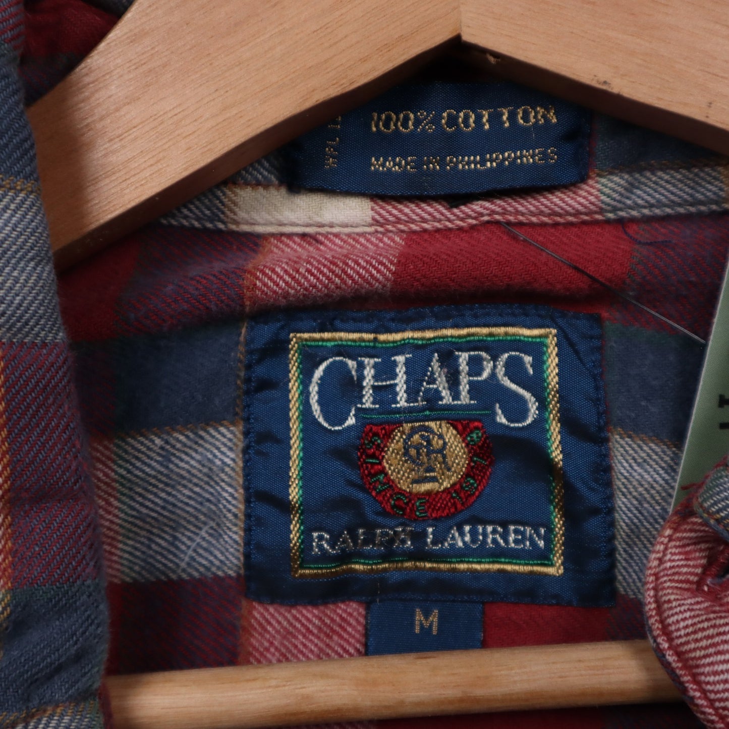 90s Red Chaps Ralph Lauren Plaid Flannel Shirt 4704