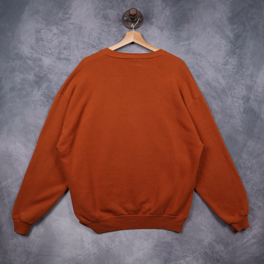 90s Burnt Orange Texas Longhorns Crewneck Sweatshirt 5687