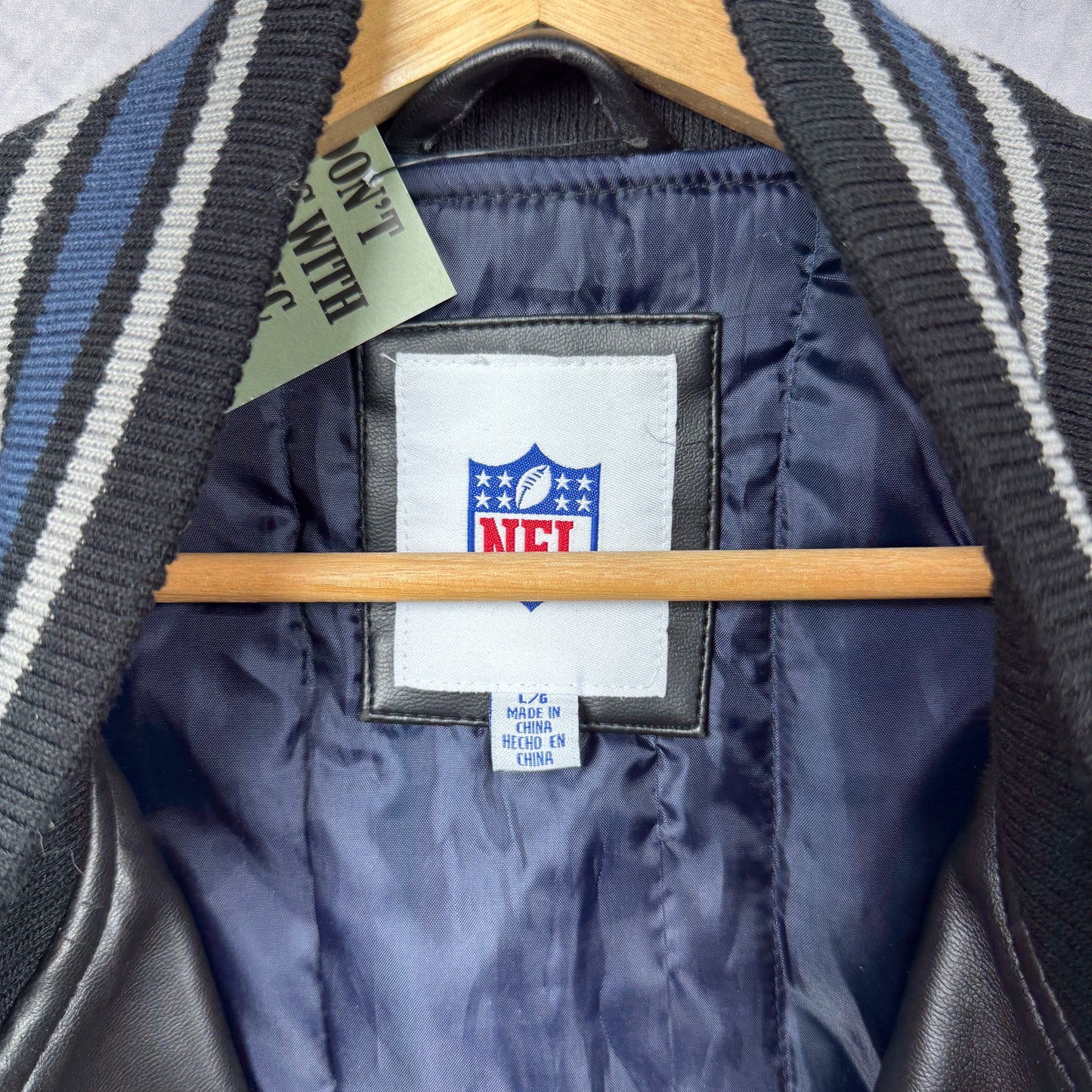 00s Black Dallas Cowboys Leather Jacket 4090