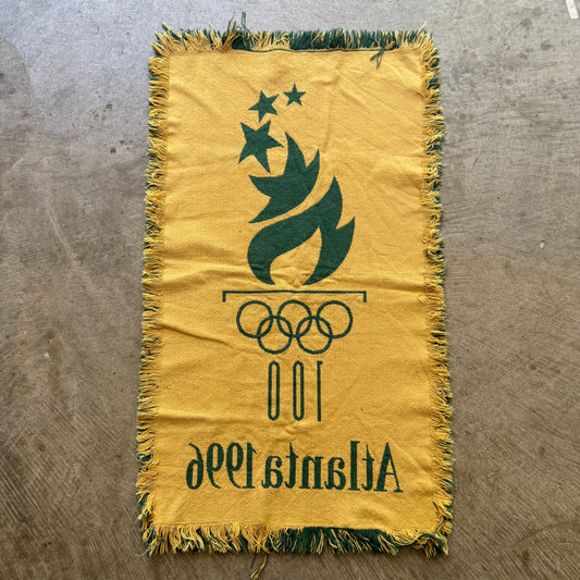 1996 Atlanta Olympics Green Yellow Throw Blanket