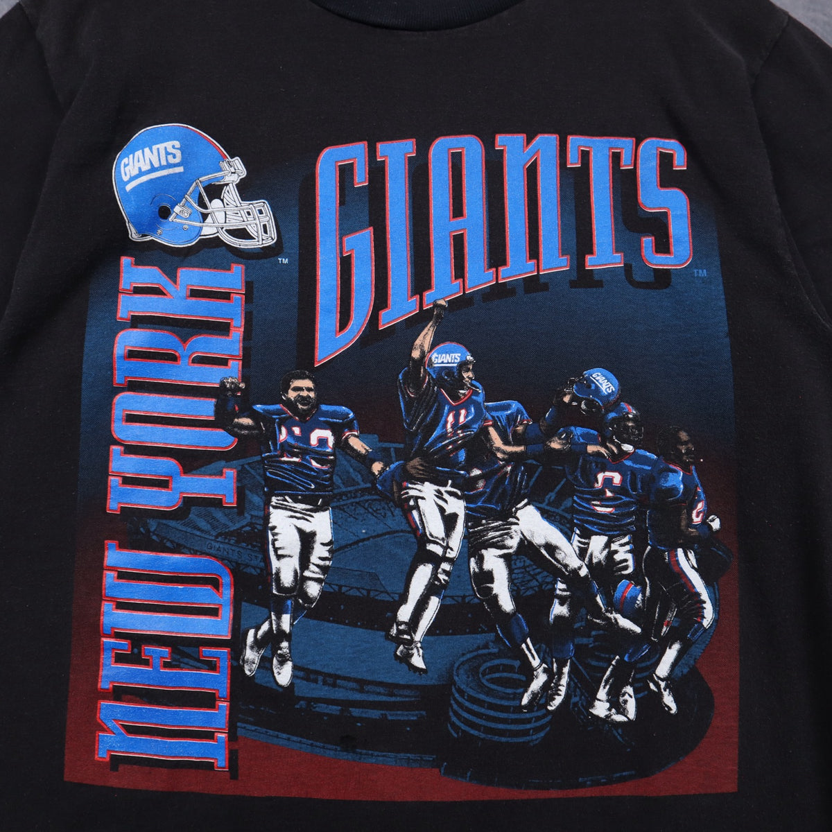 90s Black New York Giants Shirt 6772