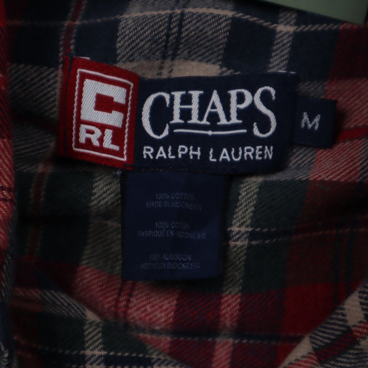 90s Red Chaps Ralph Lauren Plaid Flannel Shirt 4703