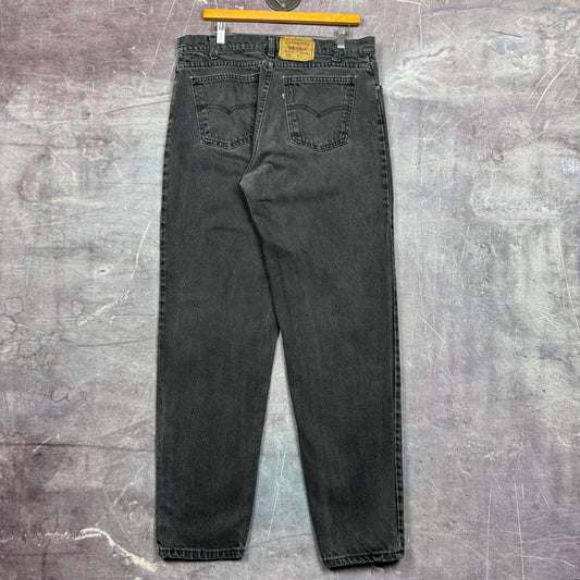 90s Black Levi's 550 Black Tab Denim Jeans 35x32 2061