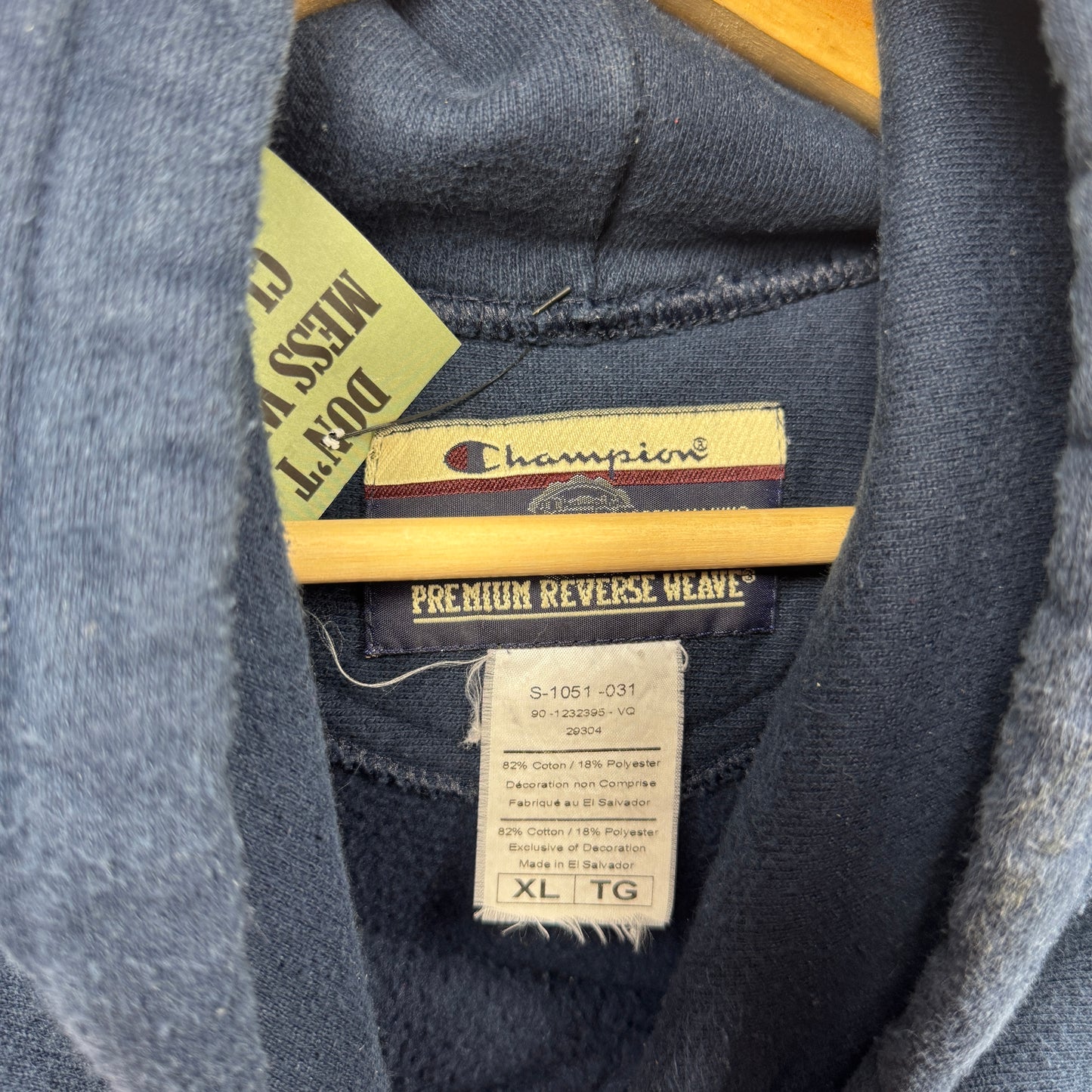00s Blue Land Rover Champion Reverse Weave Hoodie 4034