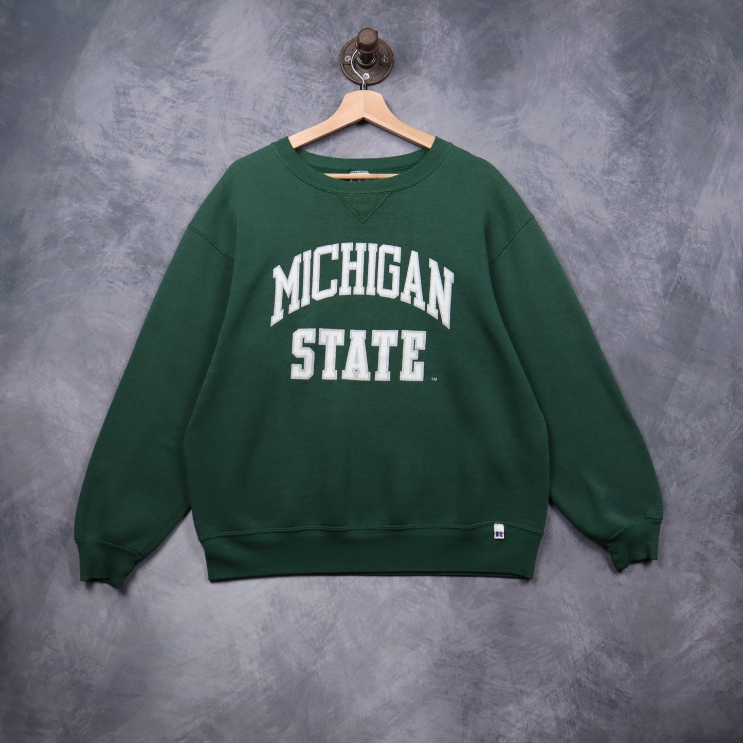90s Green Michigan State Russell Athletic Crewneck Sweatshirt 5538