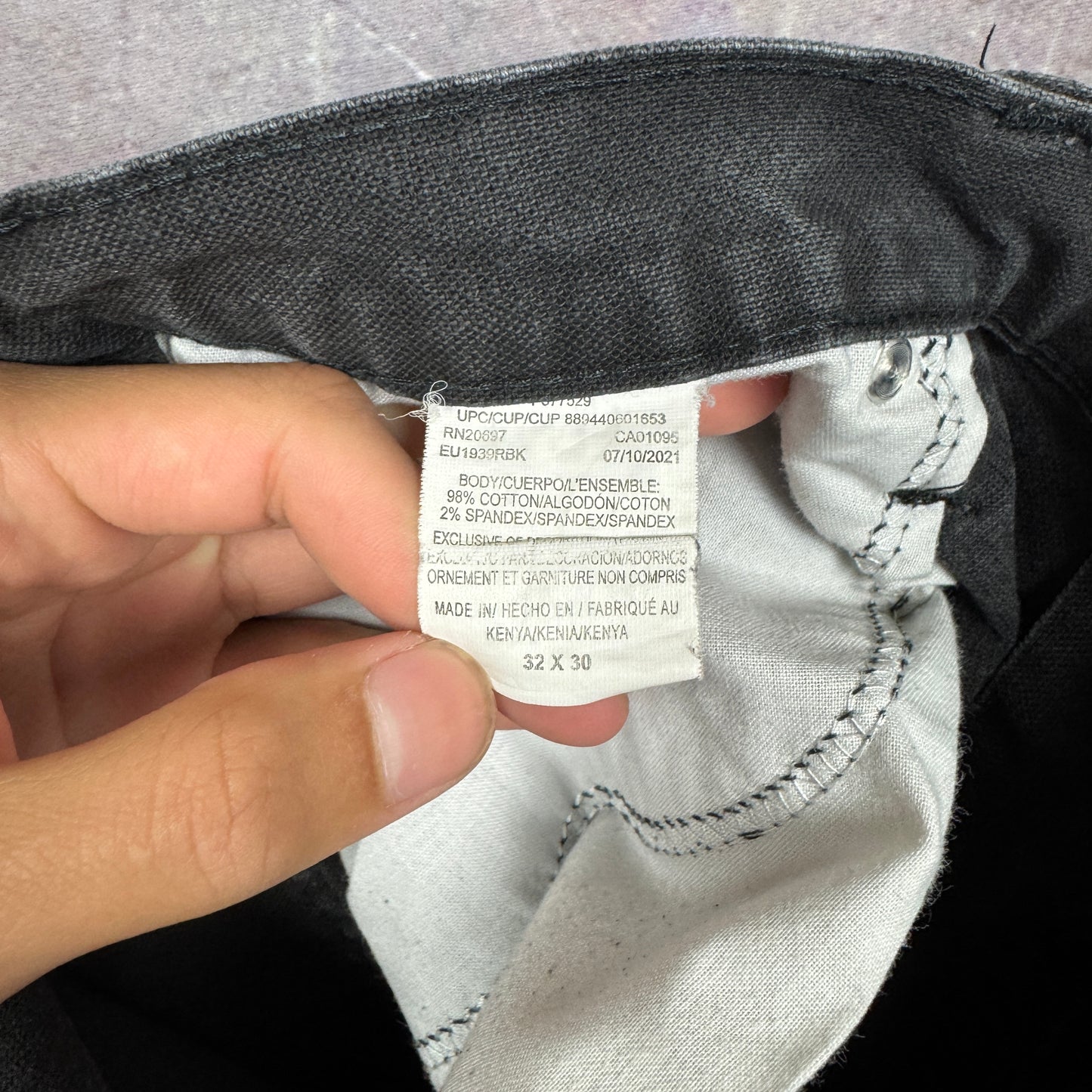 00s Faded Black Dickies Carpenter Work Pants 33x29 2456