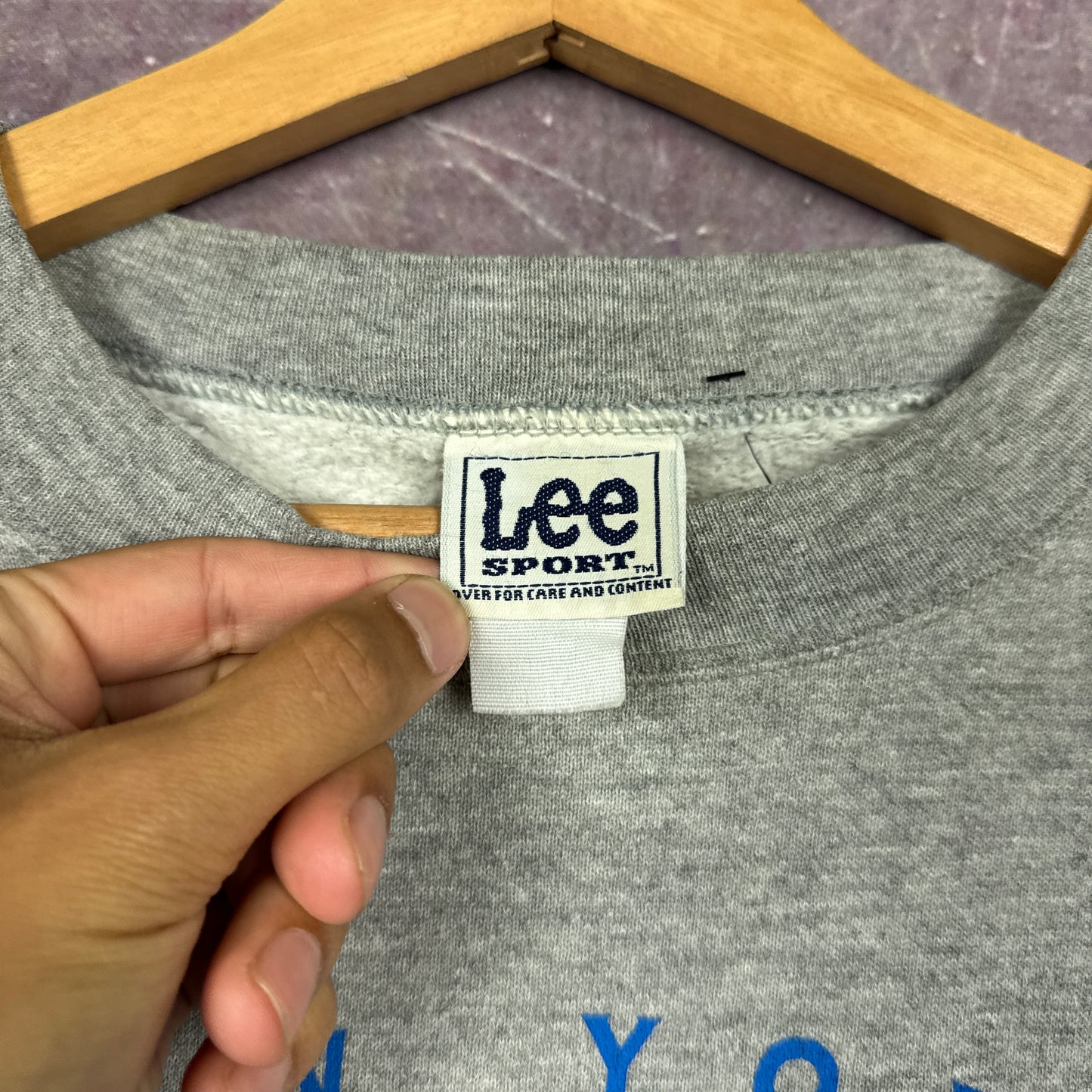 Early 00s Heather Grey New York Knicks Basketball Graphic Crewneck Sweatshirt XL 2994